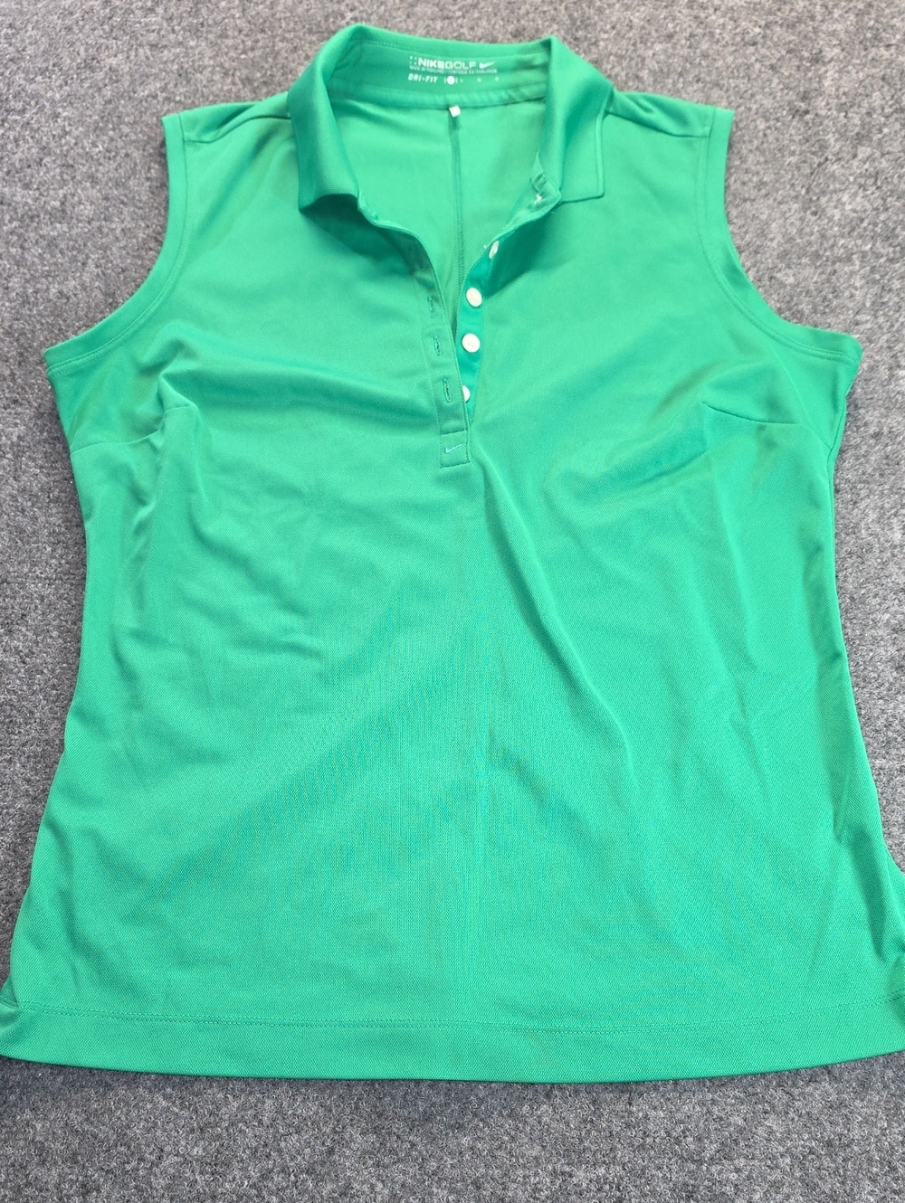 Nike Golf Dri-Fit Sleeveless Polo Tank Top - Green Women's Lg
